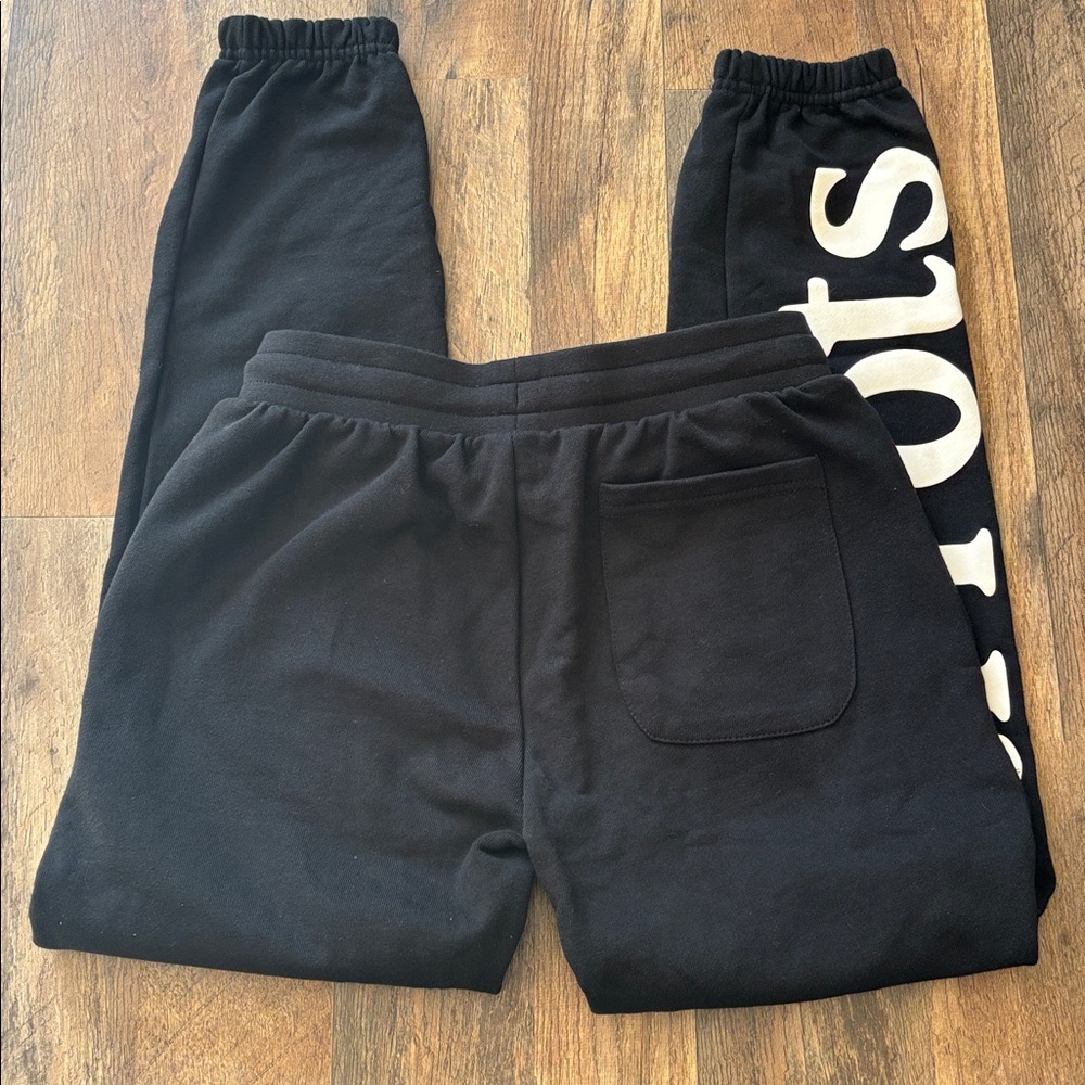 Carrots by Anwar Carrots Wordmark Jogger Sweatpants black cotton blend fleece XS - Picture 7 of 8